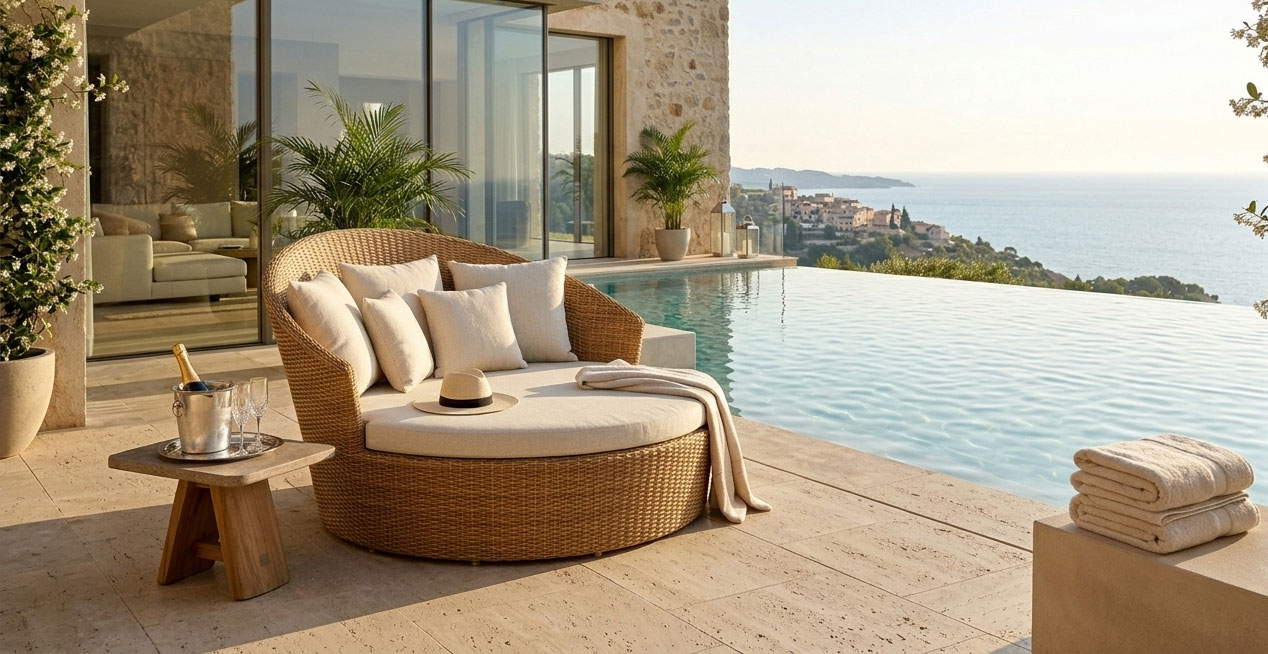 patio round daybeds outdoor furniture acapulco