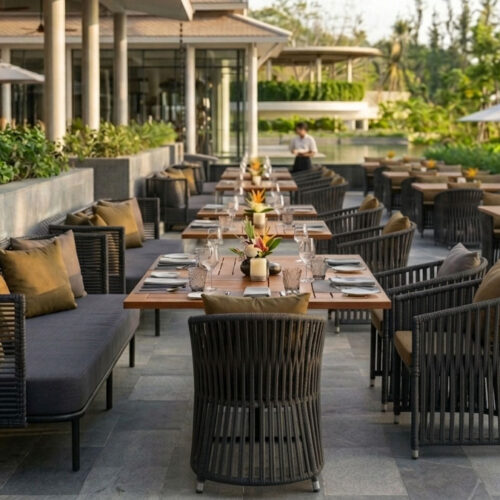 patio dining chairs rope weaving biatto