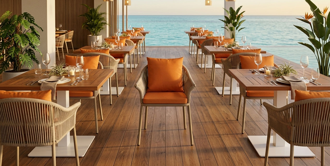 rope dining chairs for outdoor restaurant furniture hayori