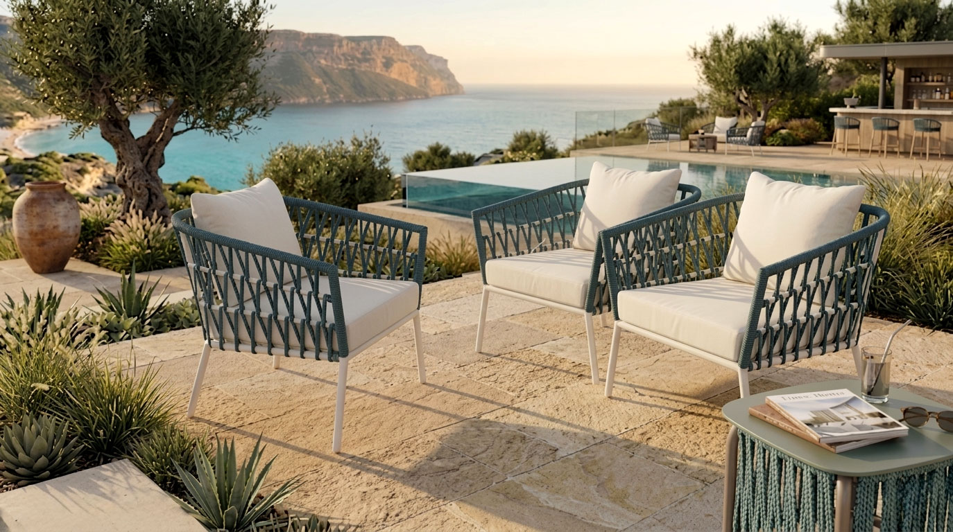 lounge chairs rope woven furniture wellington