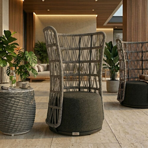 luxury patio chair rope woven asmat