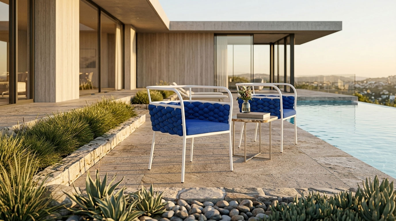 balcony chair sock rope wicker furniture bondi