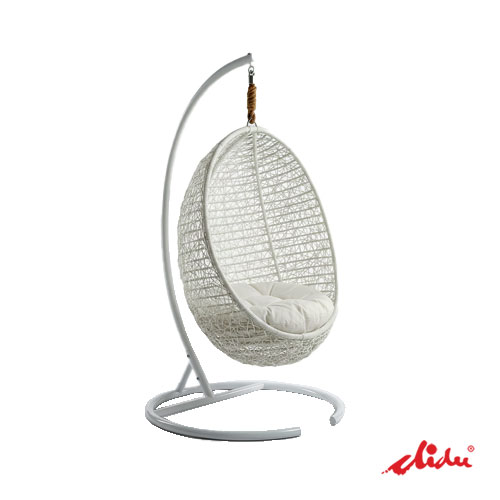 swing egg chair wicker hanging seat cacoon loom