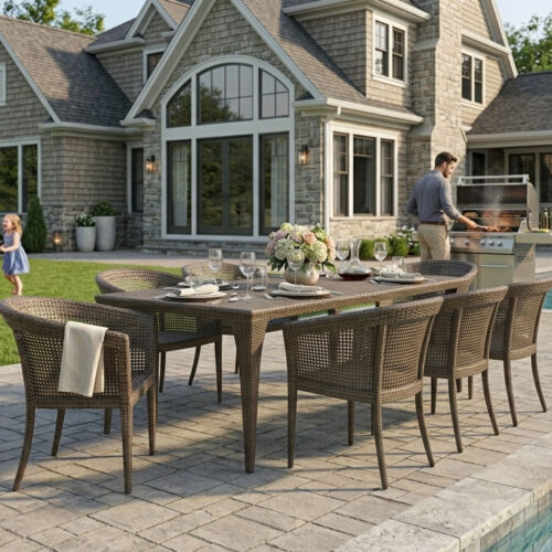 rattan arm chair for patio furniture dubai