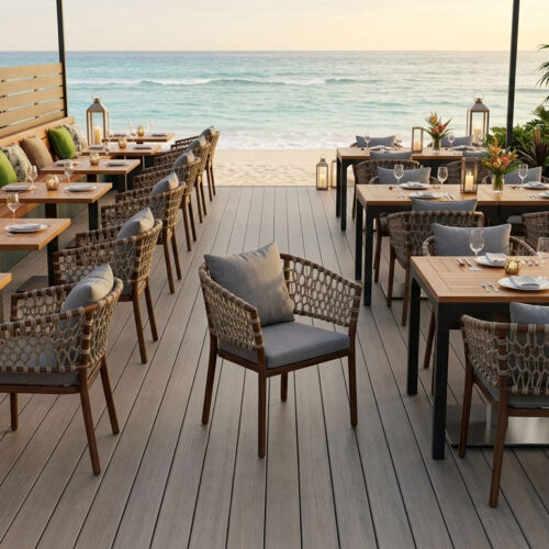 rope dining chair for outdoor restaurant furniture set yokari