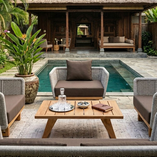 Wicker Lounge Sofa Single for Hotels Outdoor Furniture Salimos