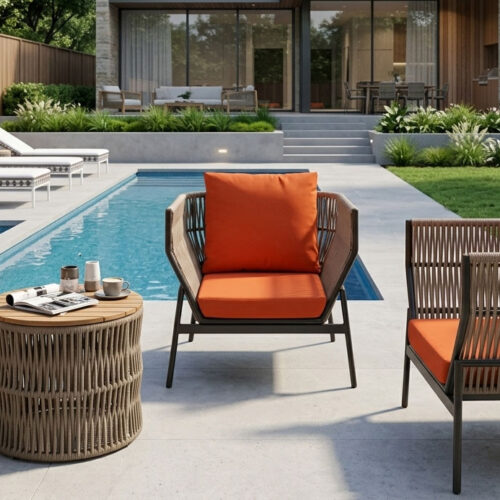Terrace Sofa - Premium Rope Woven Single Seat Couch Kecak