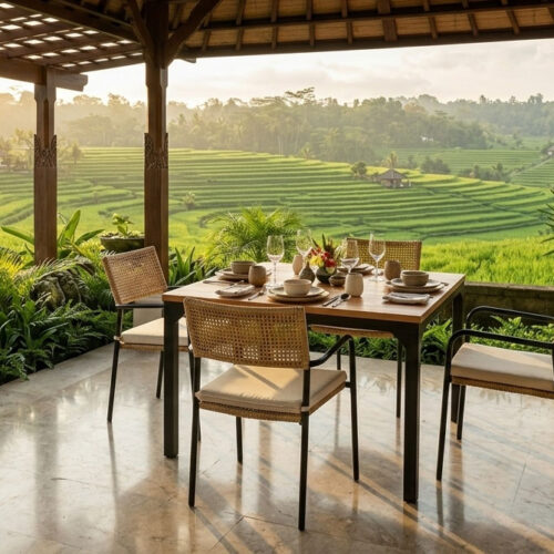 luxury dining chair patio wicker furniture anafi