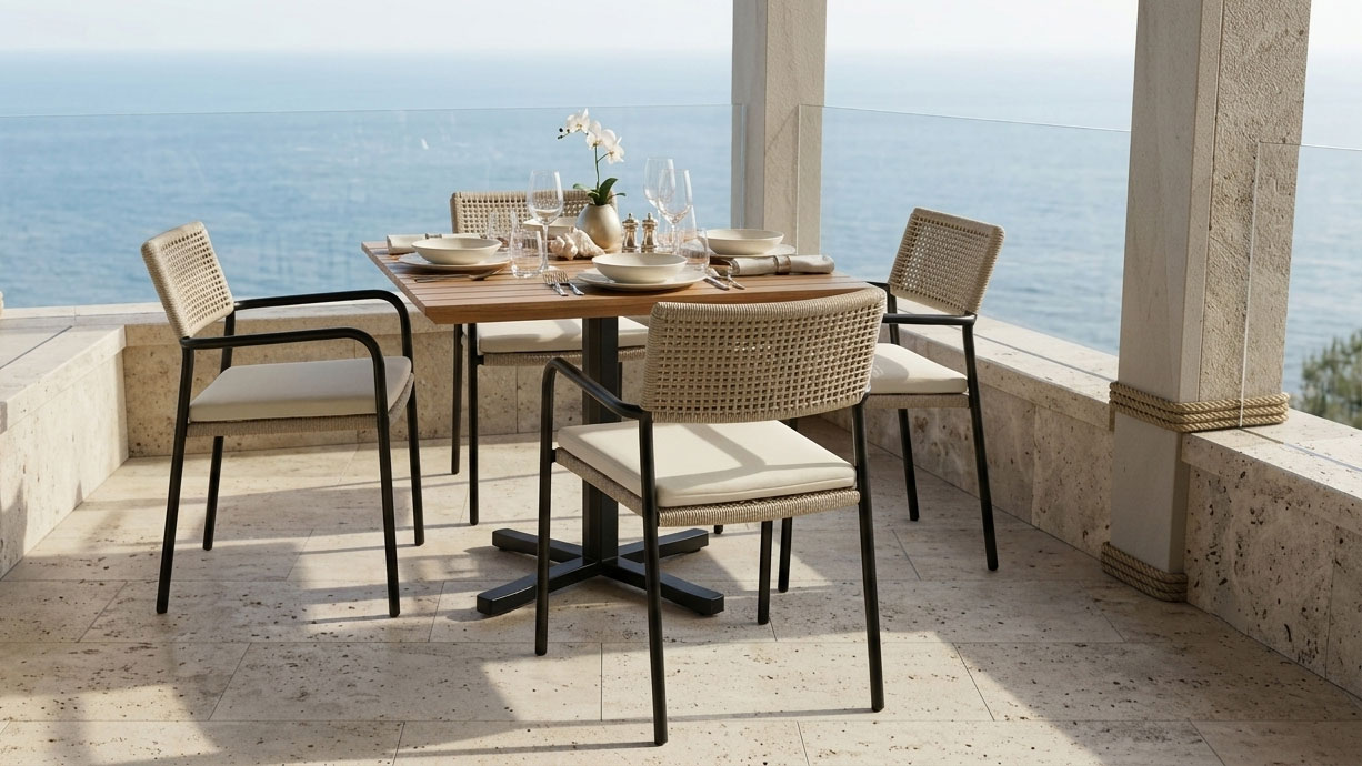 dining chair rope patio premium furniture Anafi Patio Furniture 2023