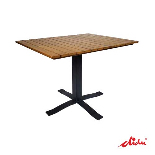 teak wood table with iron leg square hakappe cafe table restaurant dining table