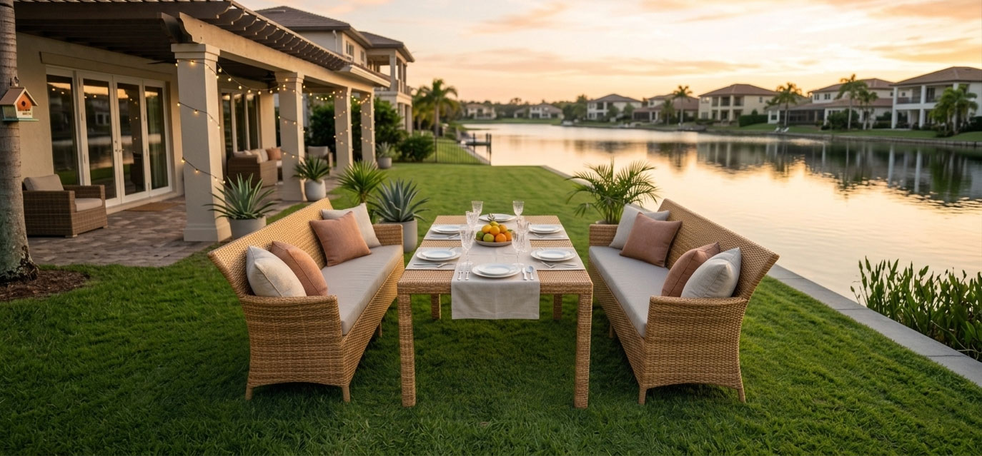 3 seater chair garden wicker seating lover