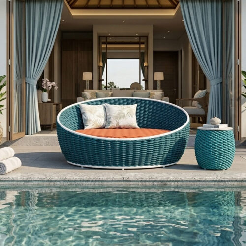 modern daybed for luxury outdoor hotel furniture maldive