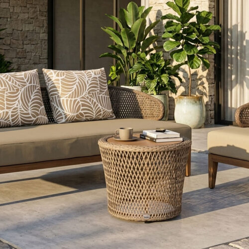 coffee table rattan weatherproof outdoor furniture bavana