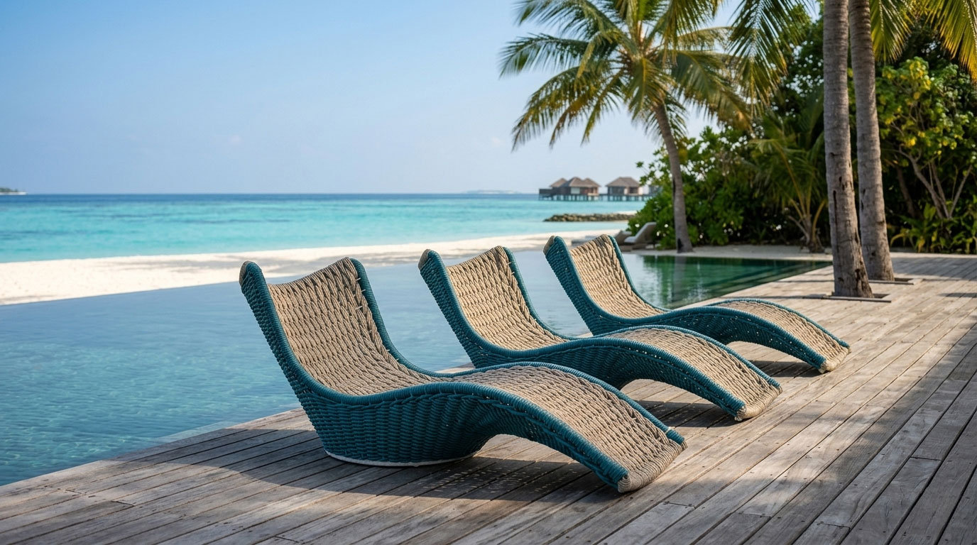 luxury sunbed for premium hotels, resorts, and homes