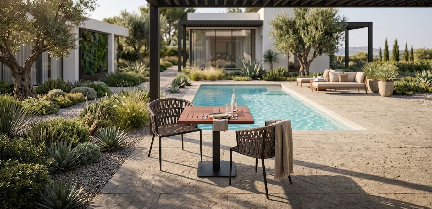 lounge arm chair for luxury hotels and resorts Bavaria rope