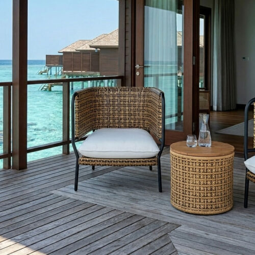 luxury lounge chair for hotels and resorts furniture set azuma