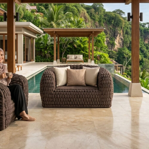 luxury rope sofa for elegant backyard seating furniture tabarka