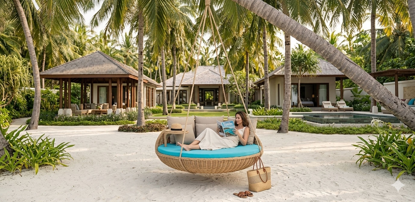 premium hanging daybed for luxury hotels and villa swing rest