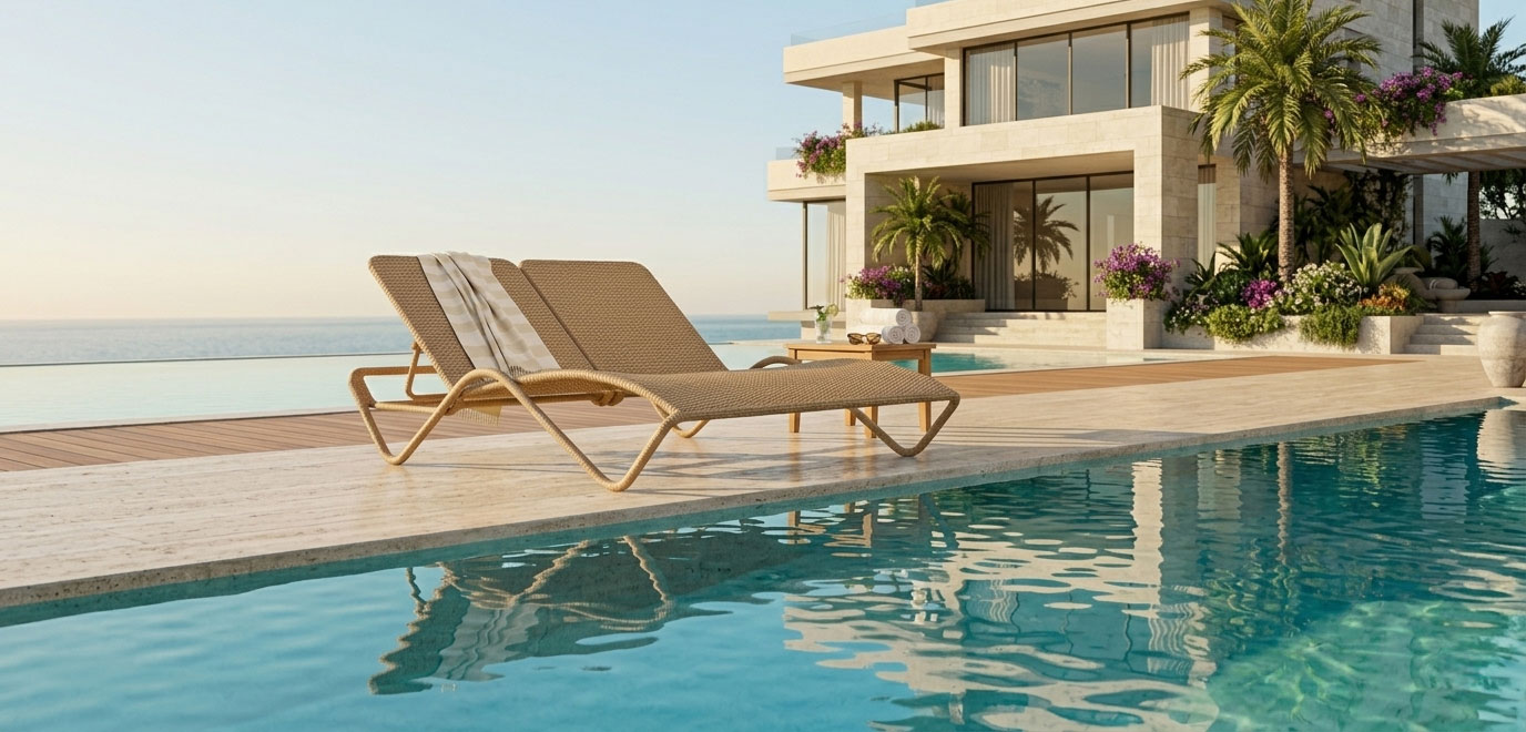 stacking sunbed premium outdoor hotel furniture stackable arm