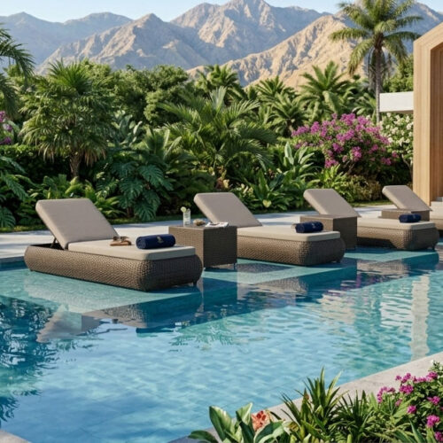 premium wicker sunbed for resorts outdoor furniture tabarka sr