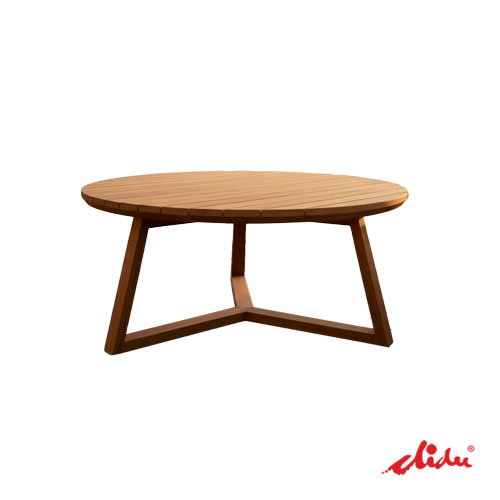 round teak coffee table for indoor & outdoor use EMI