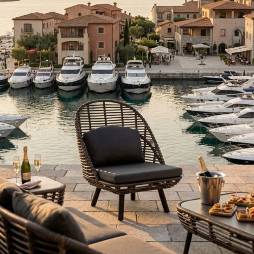 garden deck chair for patio lounging hasta high back