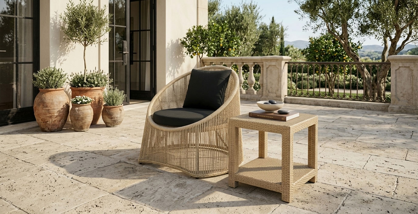 wicker single sofa for resorts and villa's patio & garden sogari