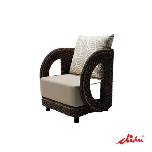 wicker lounge chair patio rope furniture verona